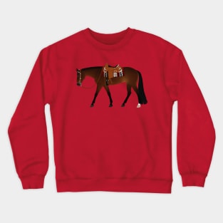 Bay Western Pleasure Horse - Equine Rampaige Crewneck Sweatshirt